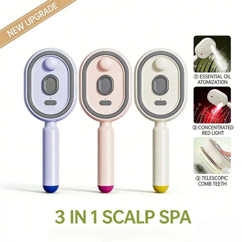 Essential Oil Mist Air Cushion Massage Comb Self Cleaning Anti Static Hair Care Brush