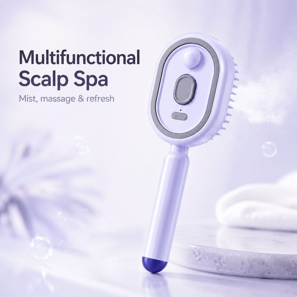 Essential Oil Mist Air Cushion Massage Comb Self Cleaning Anti Static Hair Care Brush